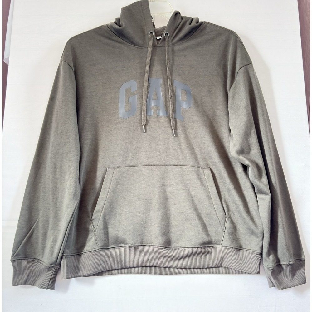 GAP Hoodie Womens Medium Green Pullover Fleece Kangaroo Pocket Sweatshirt XL